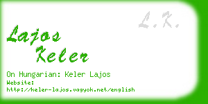 lajos keler business card